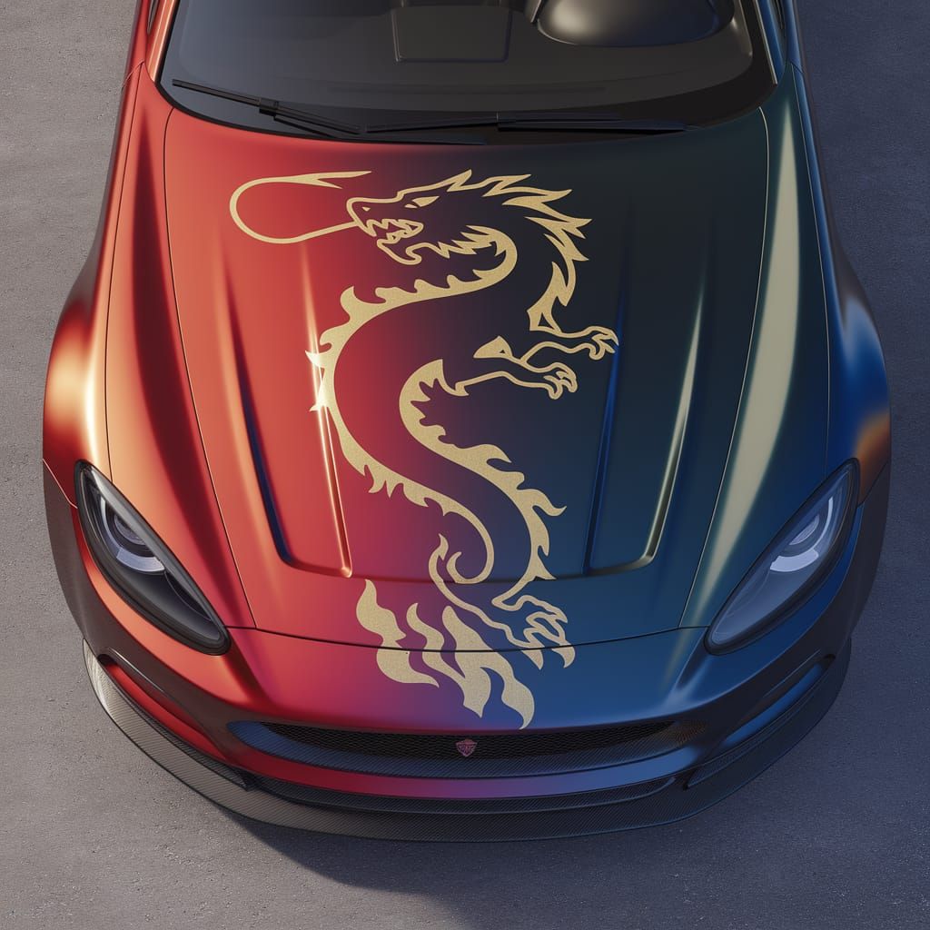 Dragon Leaping Through Flames: Hyperdetailed Charcoal Art