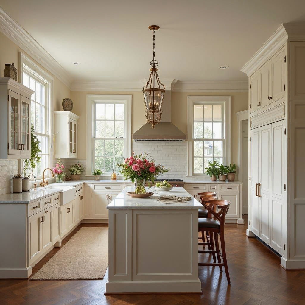 Colonial Kitchen with Warm Elegance