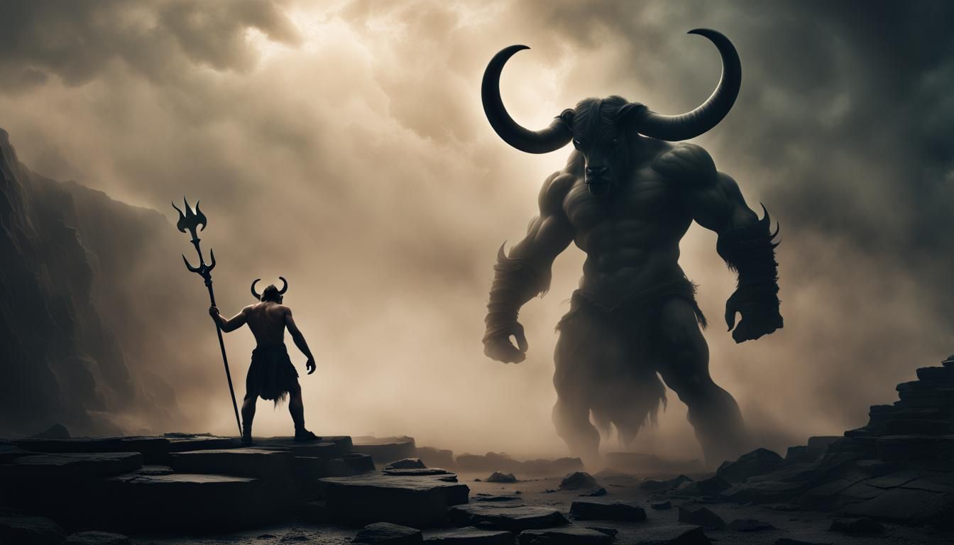 Theseus and Minotaur