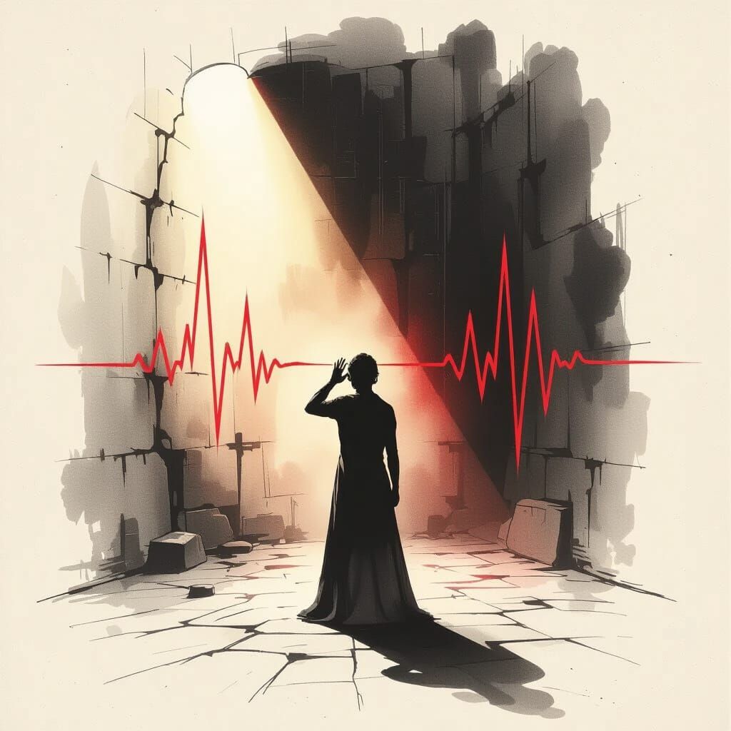 Figure Hears Heartbeat in Dramatic Spotlight