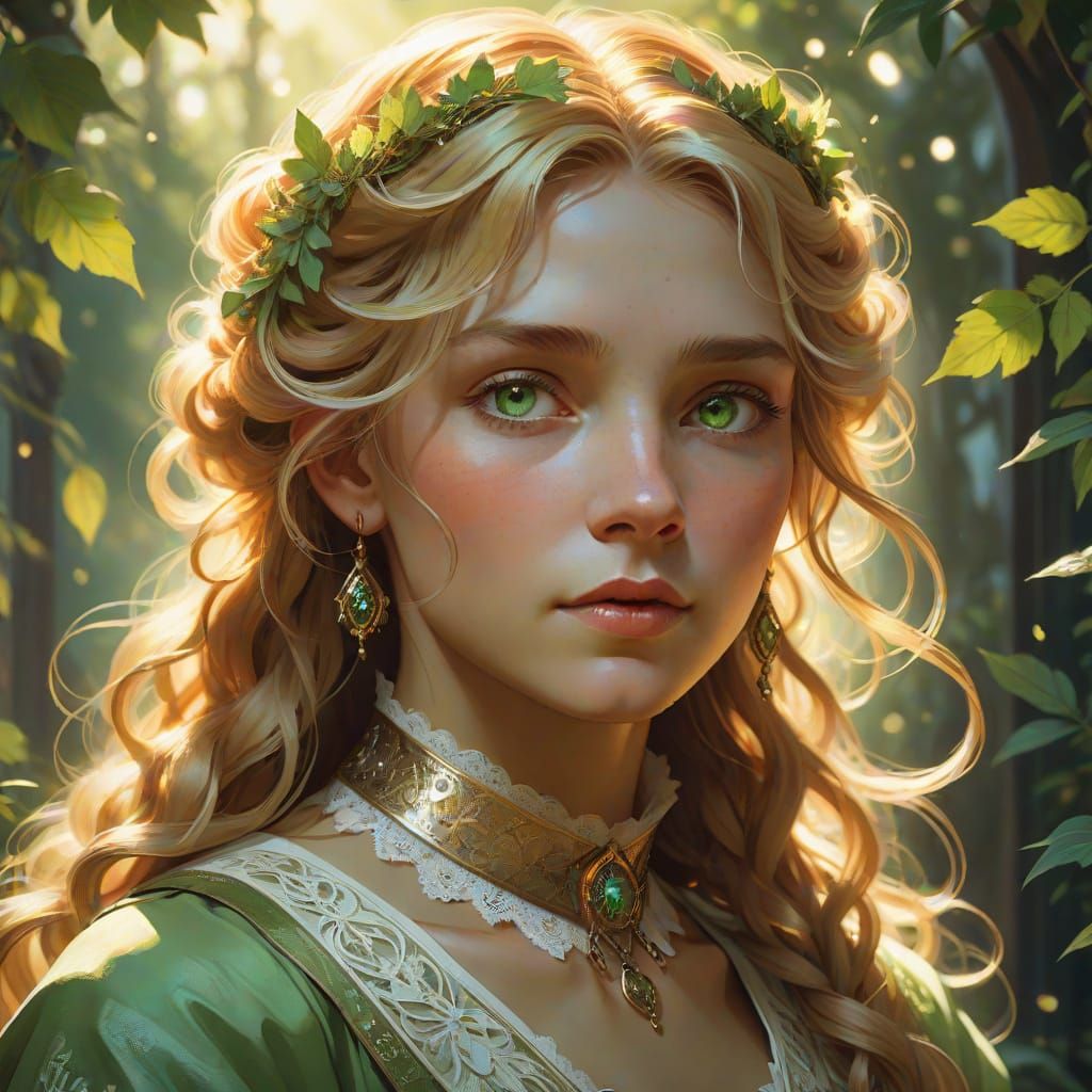Enchanting Mother Portrait in Hyper-Realistic Digital Art