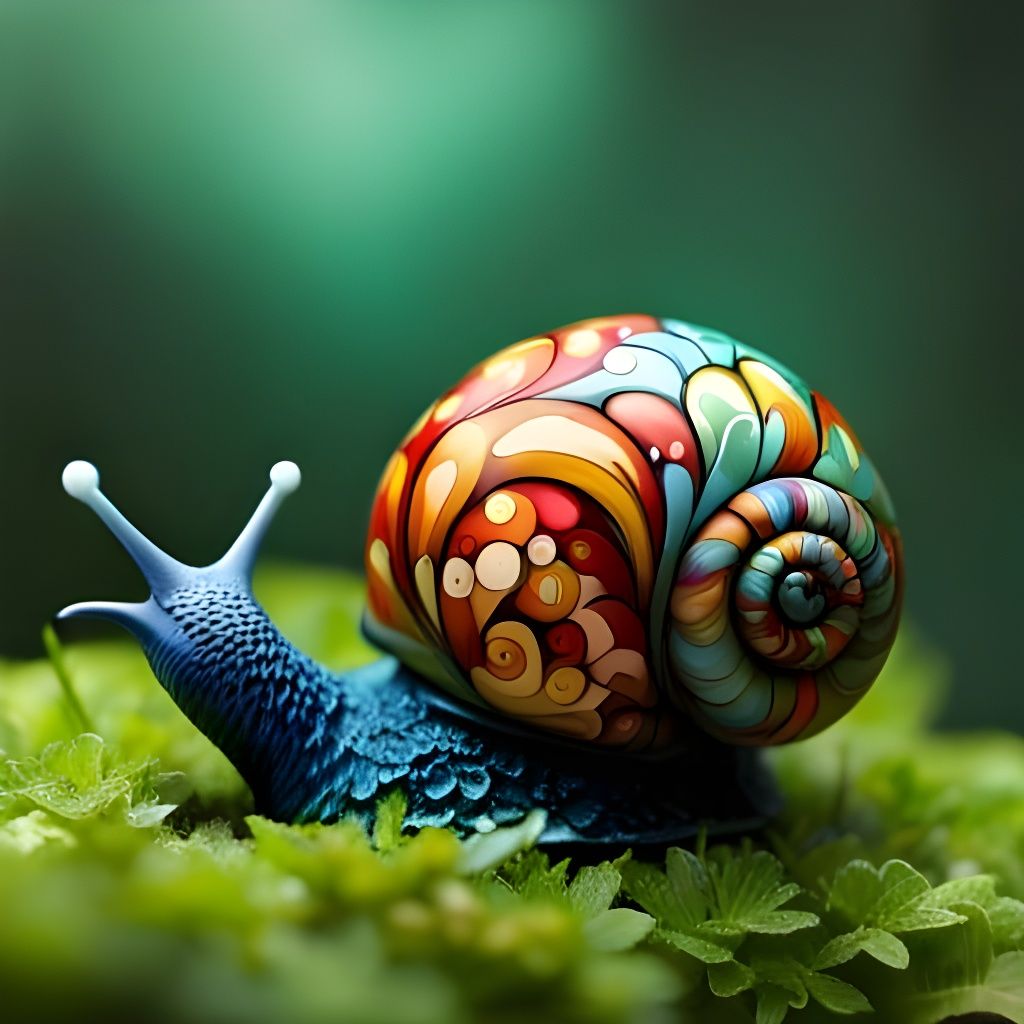 Fantasy Snail with Cozy House Shell