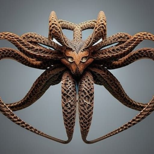 Massive 3D Snake Spider Head portrait_intricate_complex perfect ratio fractal, hyperdetailed_sparkling_eyes A breathtaki...