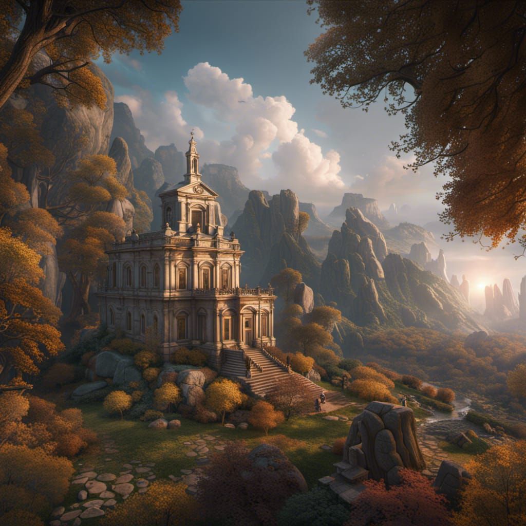 Isaac Newton as Fantasy Concept Art