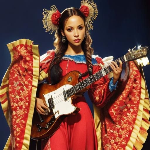 Passionate Flamenco Dancer in Vibrant Colors