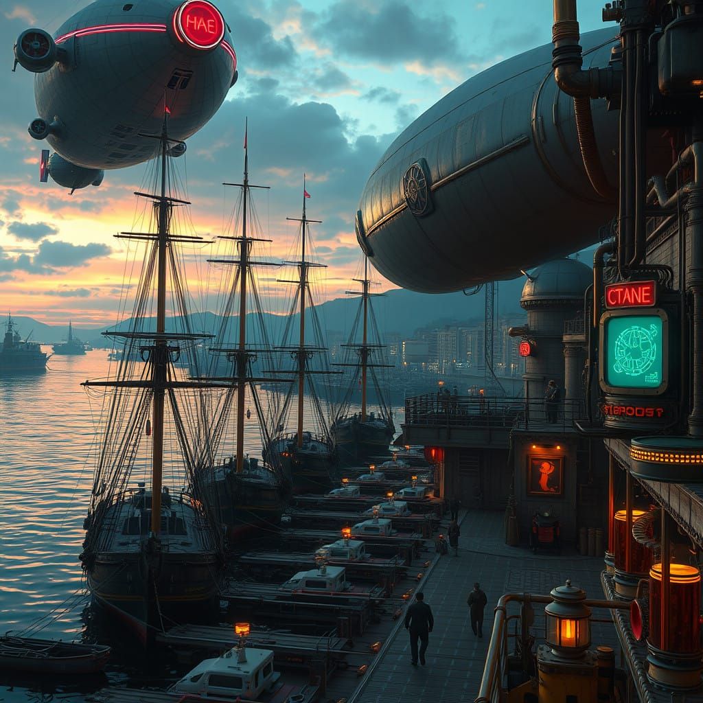 Cyberpunk 2025 Vieux Port Marseille: A Futuristic Vision of...