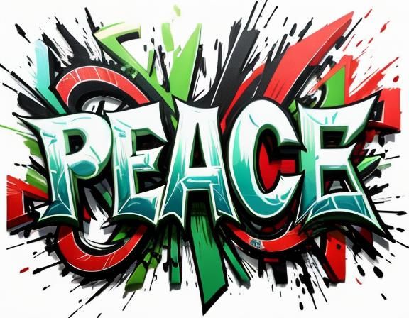 Peace | word art (Stable Diffusion v1.5 - DreamShaper v8)