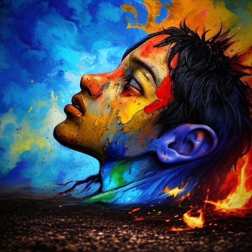 Heartbreaking Scene of a Young Child in Agony