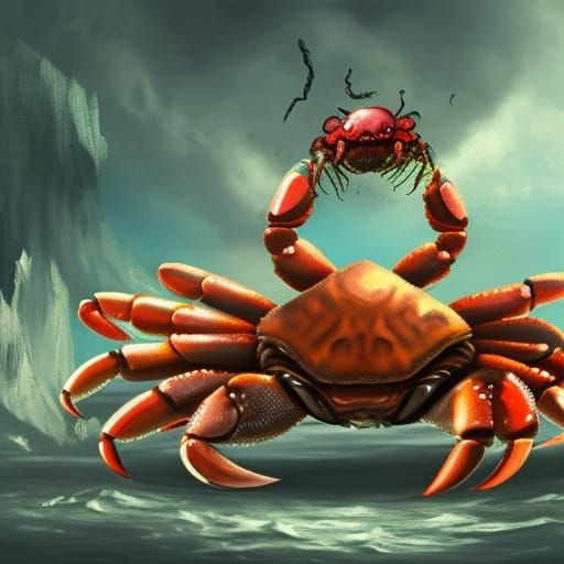 Gigantic Horror Crab in Fantasy Style