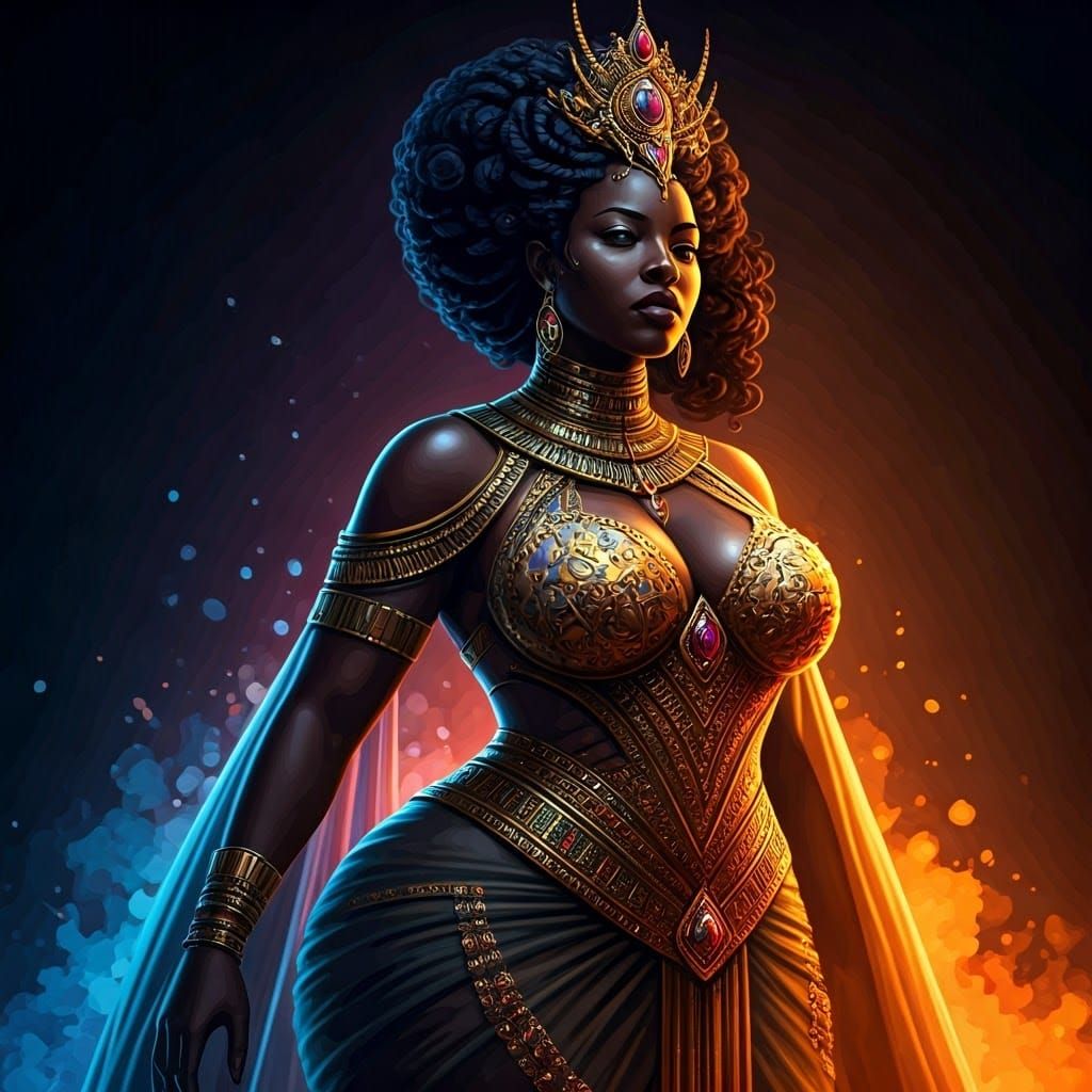 Hyperrealistic Goddess in Futuristic Splendor