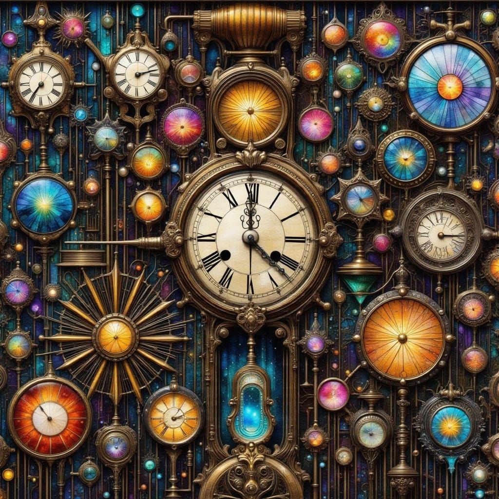 Cyberpunk Clockwork Timepiece