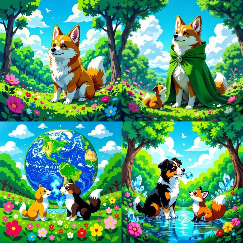 Earth Cleaned: Acrylic Painting of Carbon-Absorbing Creature...