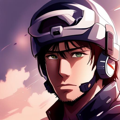 Texan Mecha Pilot Portrait in Anime Style