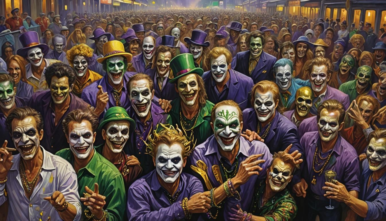 Sinister Mardi Gras Horror Scene