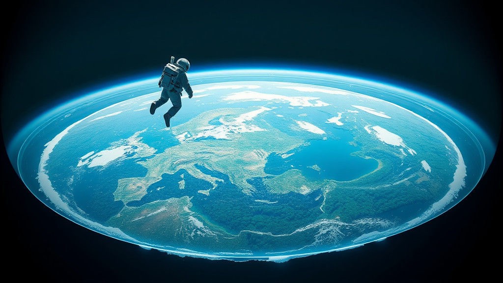 Flat Earth Under Dome Seen By Astronaut