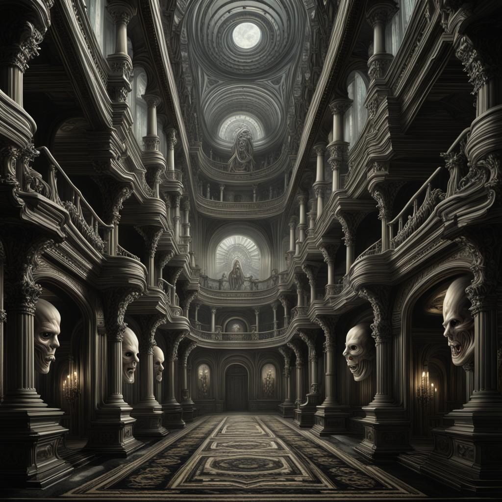 Phantom Opera: Giger and Escher Fusion at La Scala
