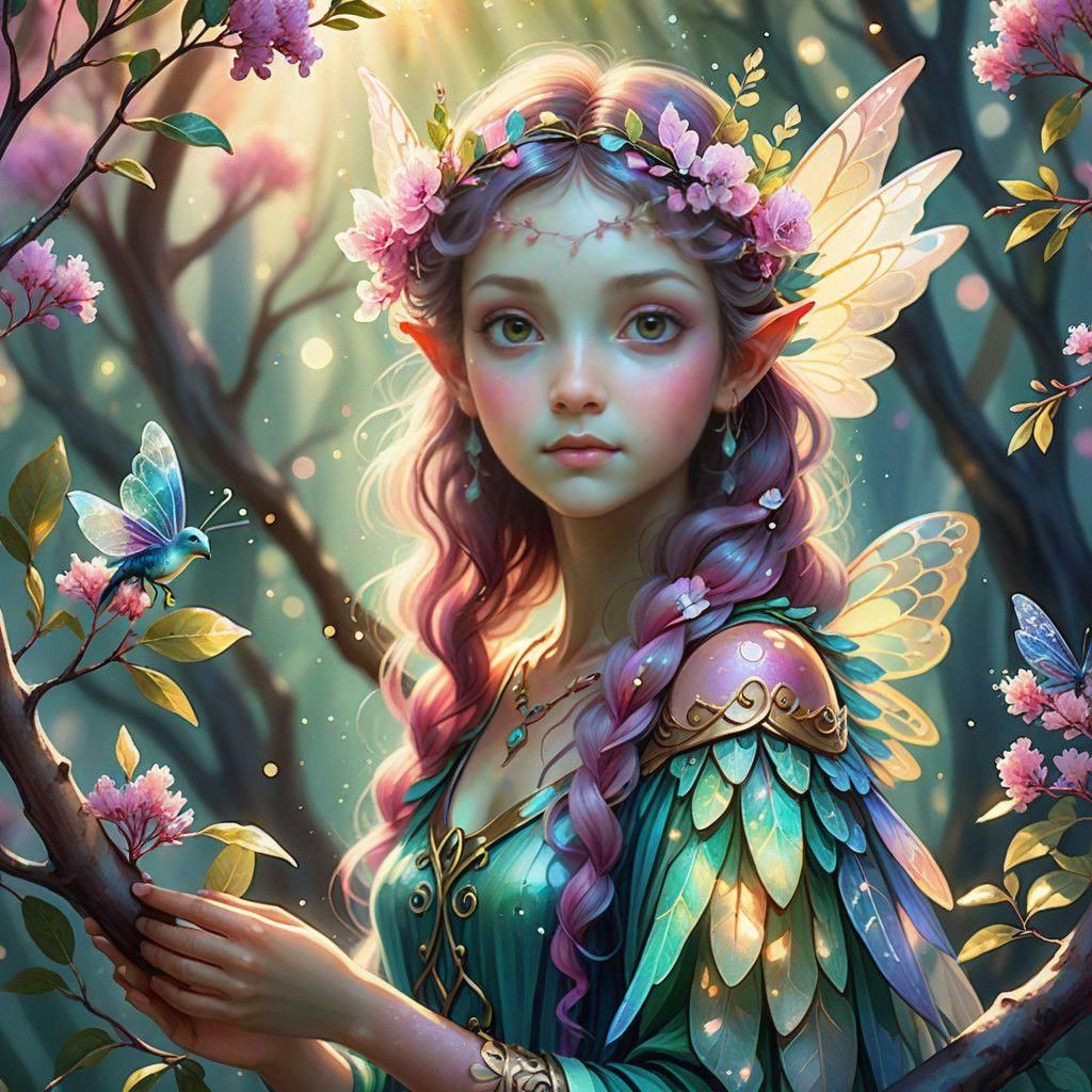 Surreal Crepe Myrtle Fairy Dances Amid Blooms