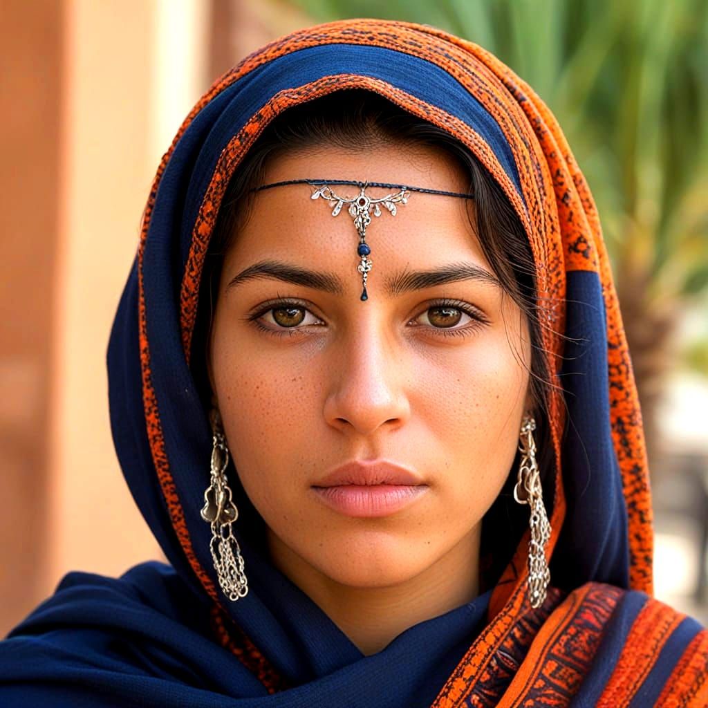 Nefzaoua Woman in Traditional Attire