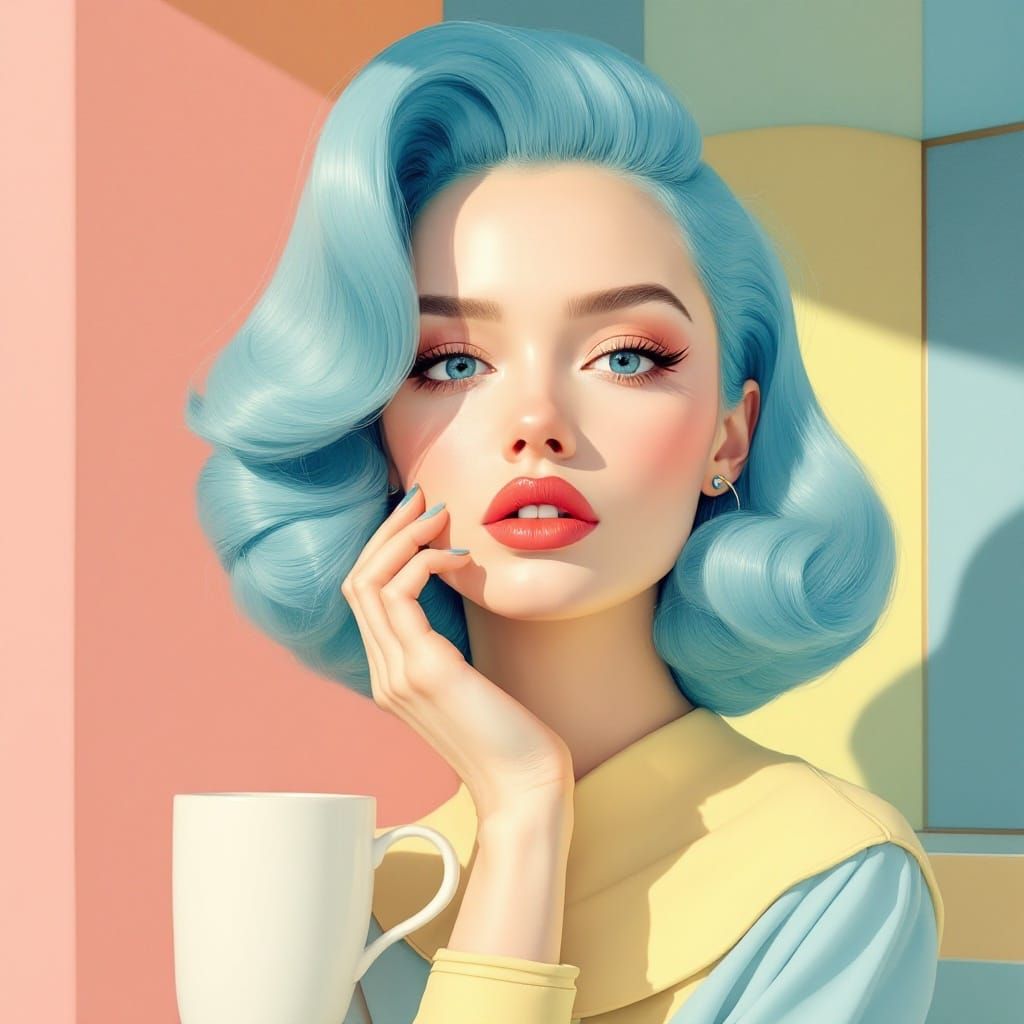 Whimsical Morning Serenity in Pastel Hues