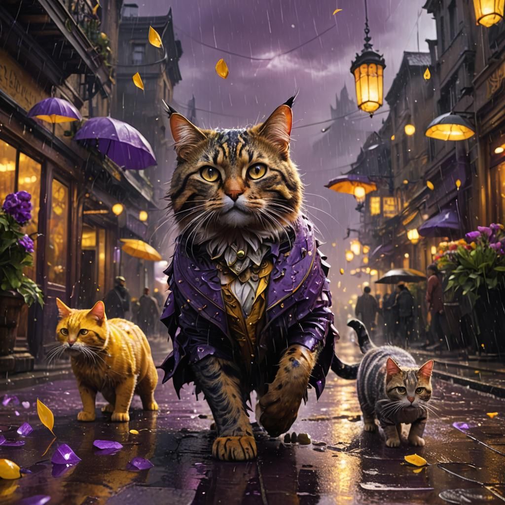 Raining Cats: Dark Fantasy Concept Art