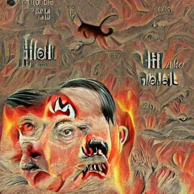 Infernal Depiction of a Man in Hell