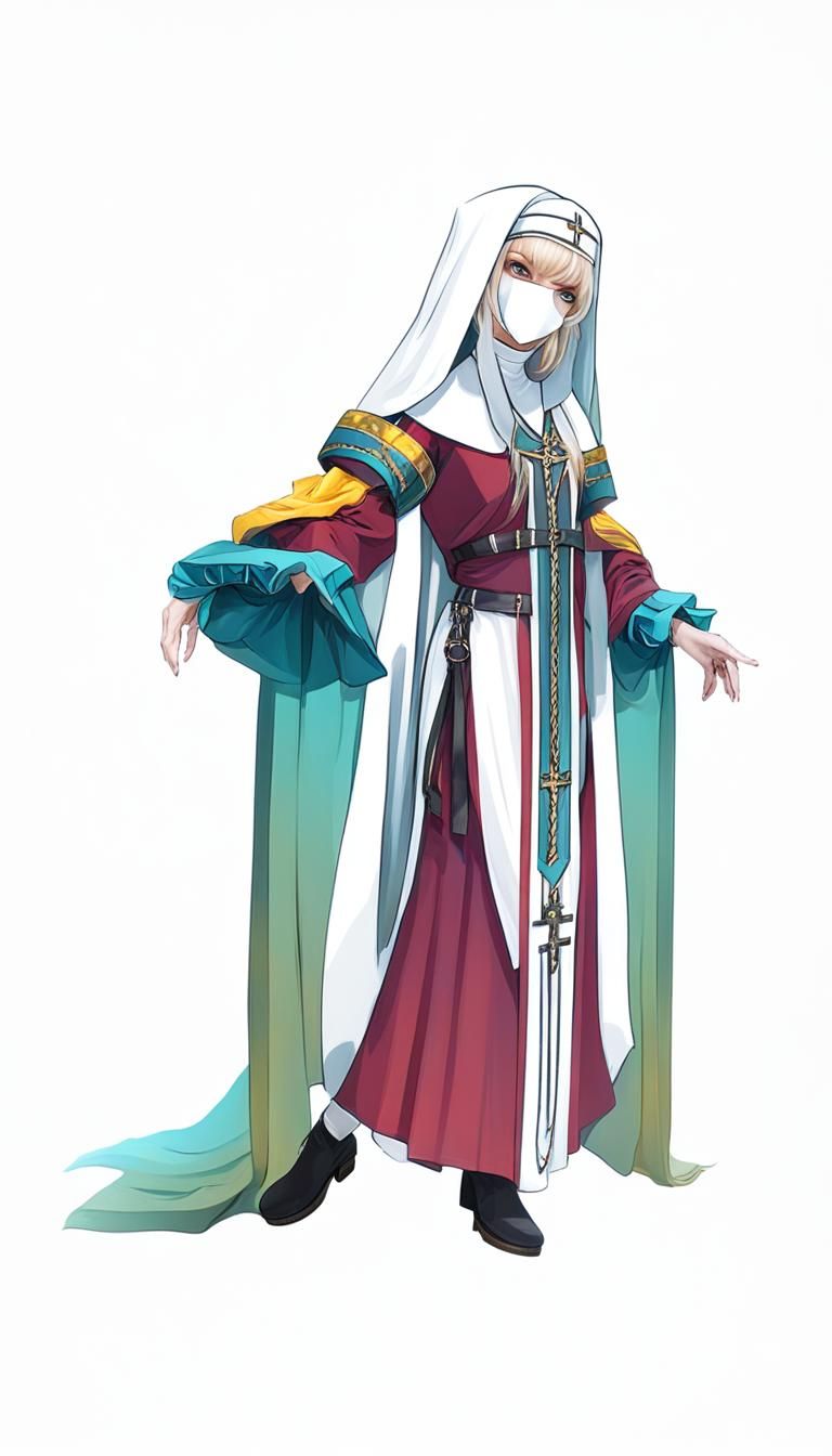 Modern Nun Outfit in Light European Style