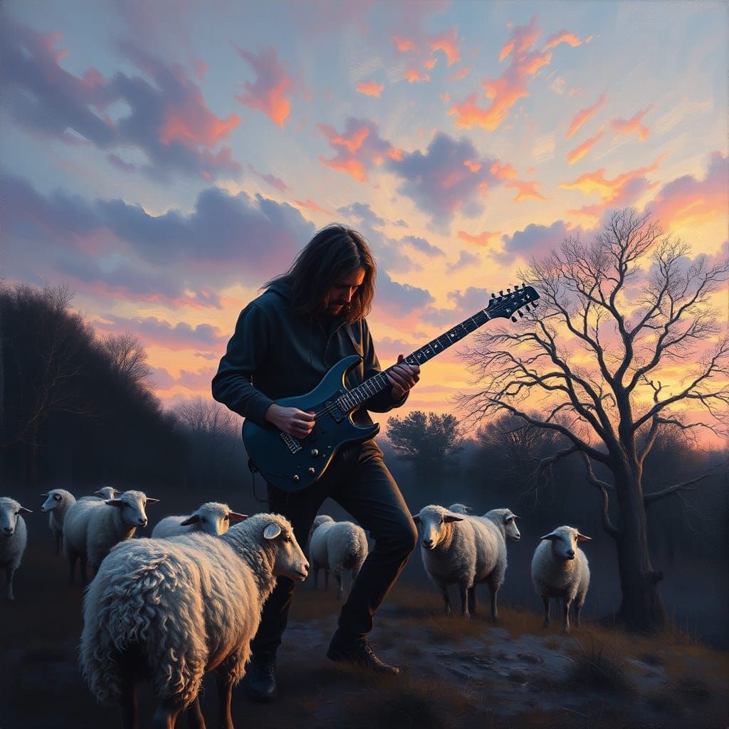 Surreal Metal Music Album Cover in Expressionist Style