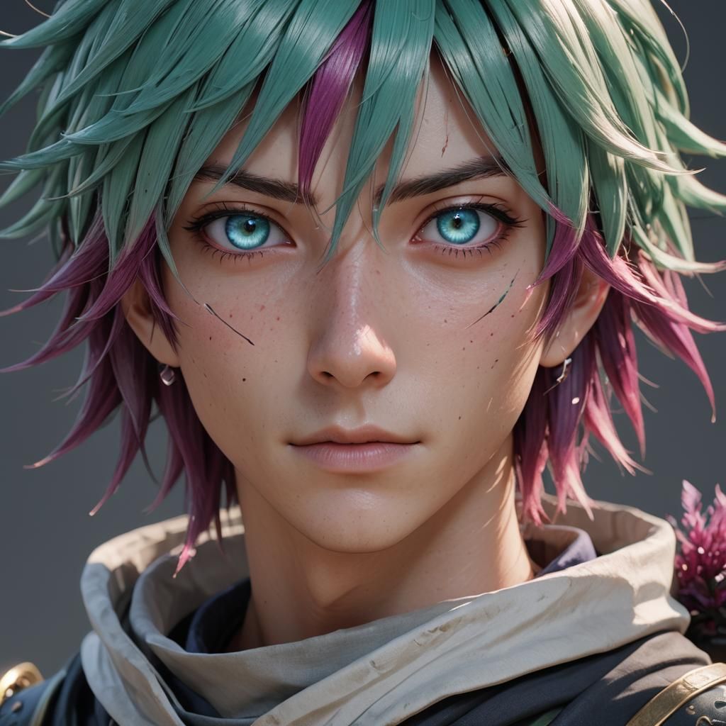 Hyper-Realistic Anime Portrait of a Young Boy