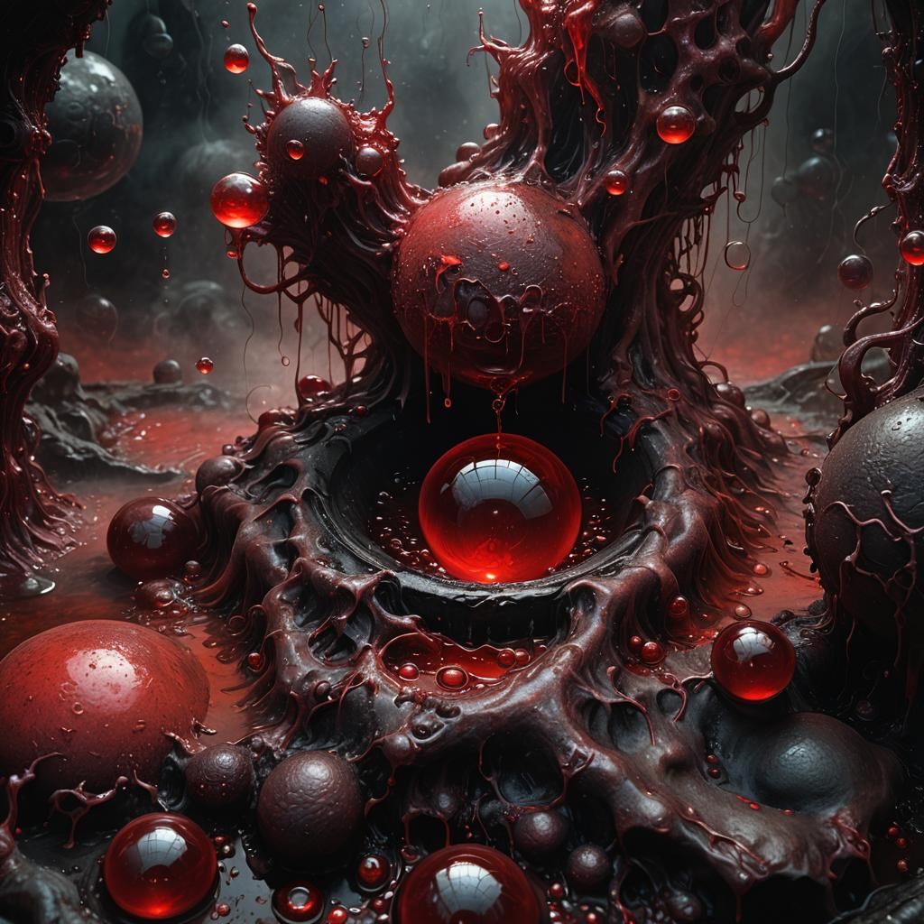 Boiling Blood Cauldron in Dark Fantasy Style