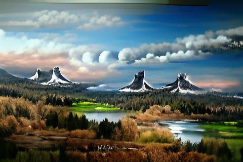 Oregon's 3 Sisters: A Beautiful Landscape Painting