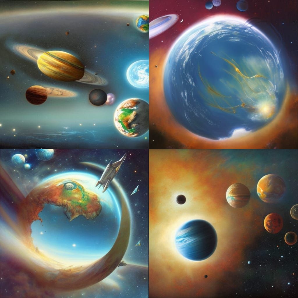 Surreal Planet View from Space