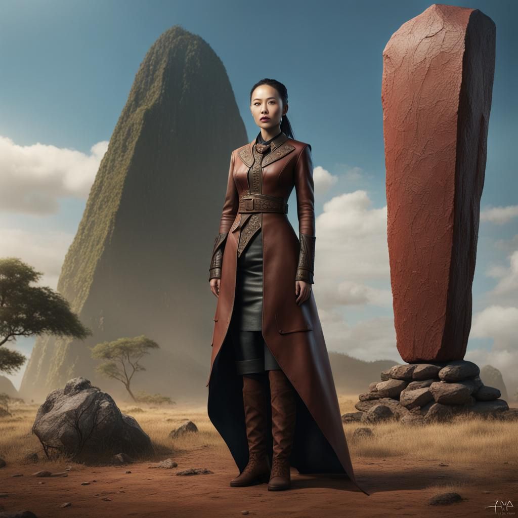 Kim Yo Jong in Leather Fashion, Fantasy Art