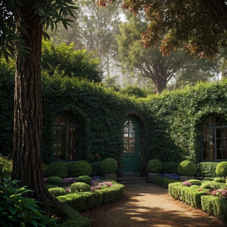 Hyperrealistic Pine Cone Maze Concept Art