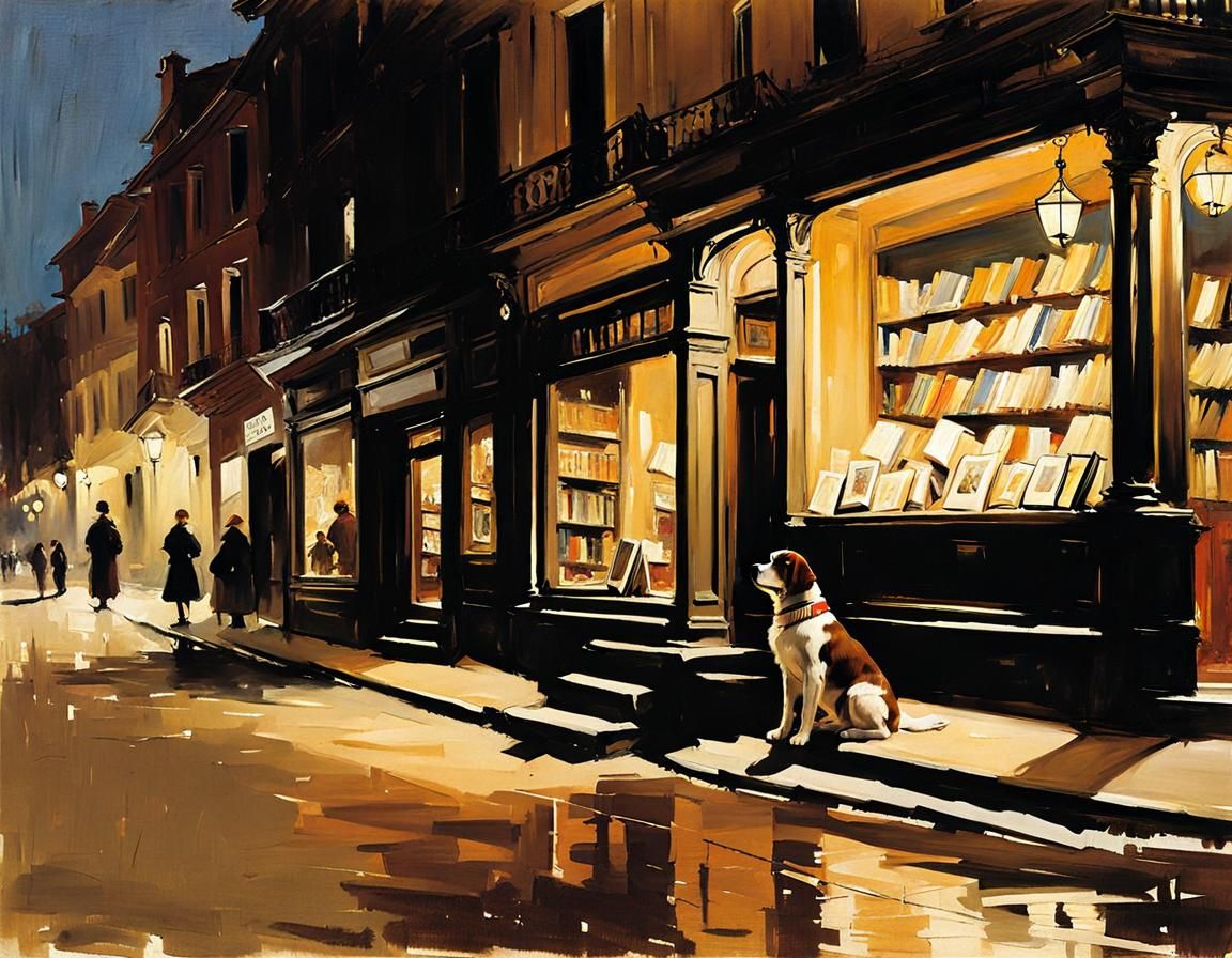 Saint Bernard in Warm Evening Light