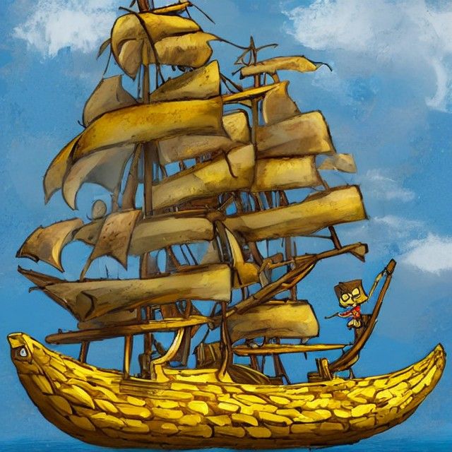 Banana Pirate Ship in Epic Battle