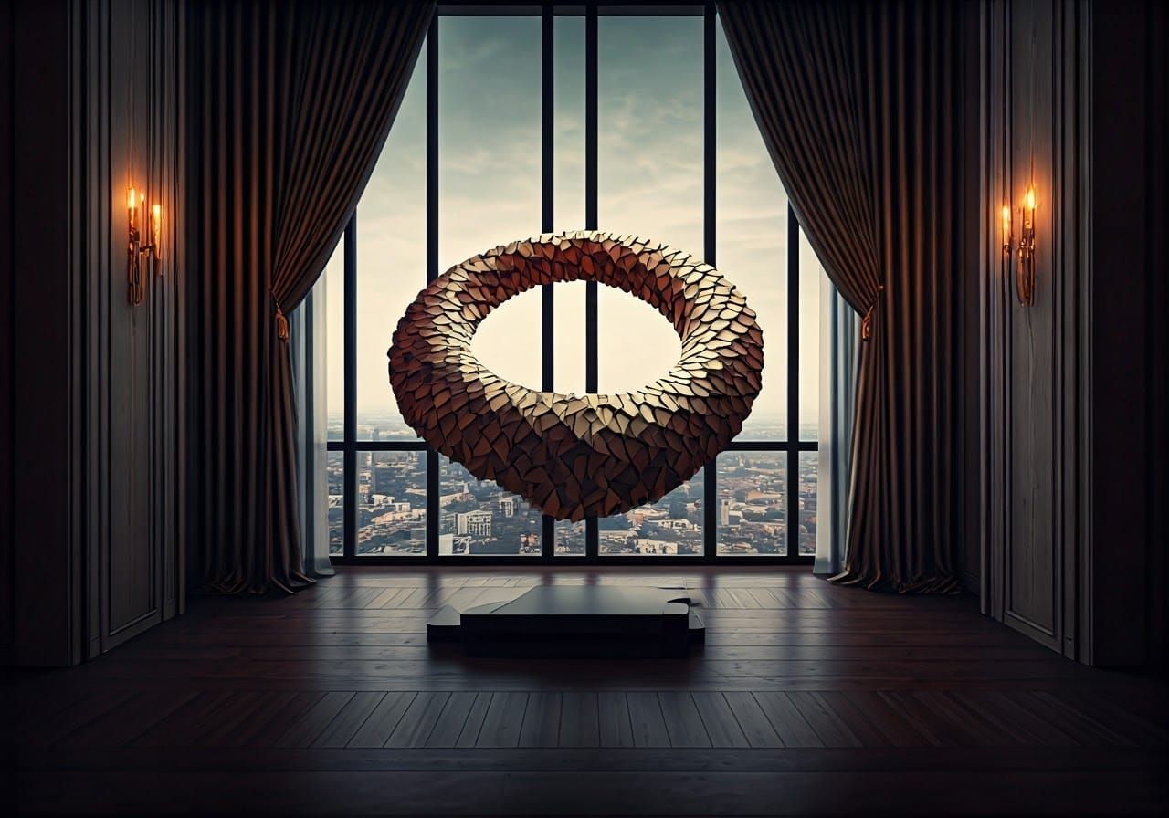 Surrealistic Luxury Apartment Scene in Deep Color