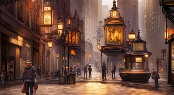 Anime Style Clock with Intricate Details