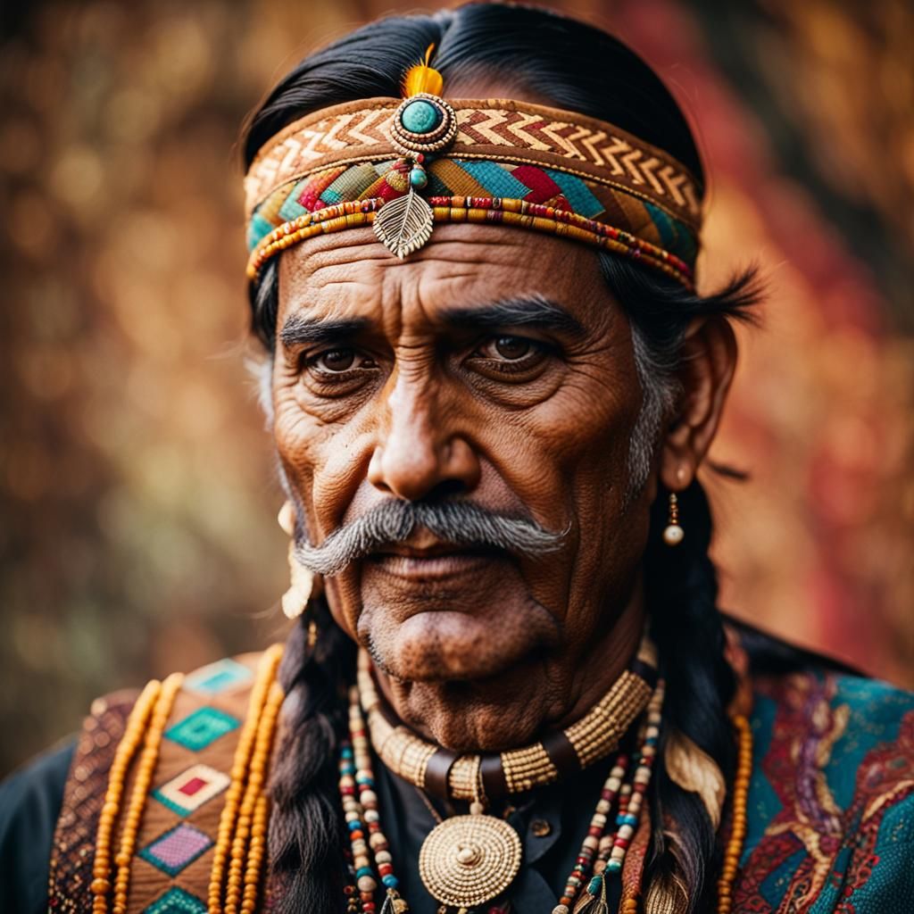 Cinematic Portrait of Indian Man in Traditional Dress