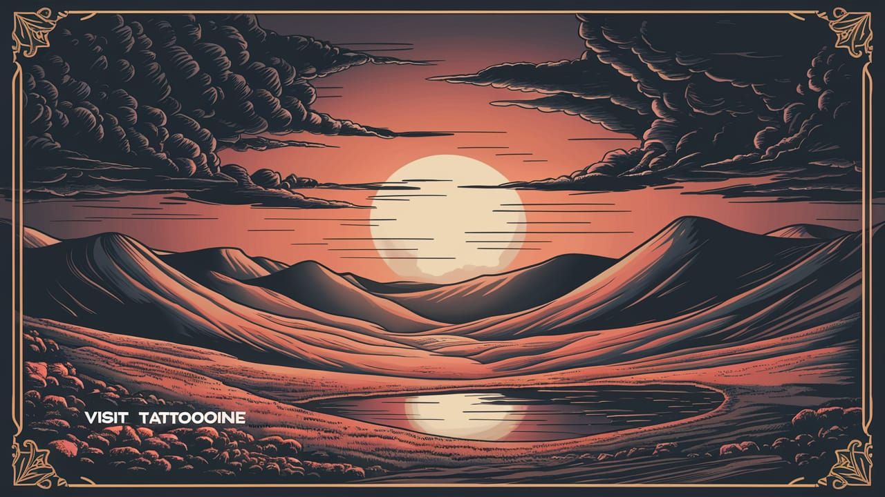 Visit Tattoine: Retro Travel Poster Art