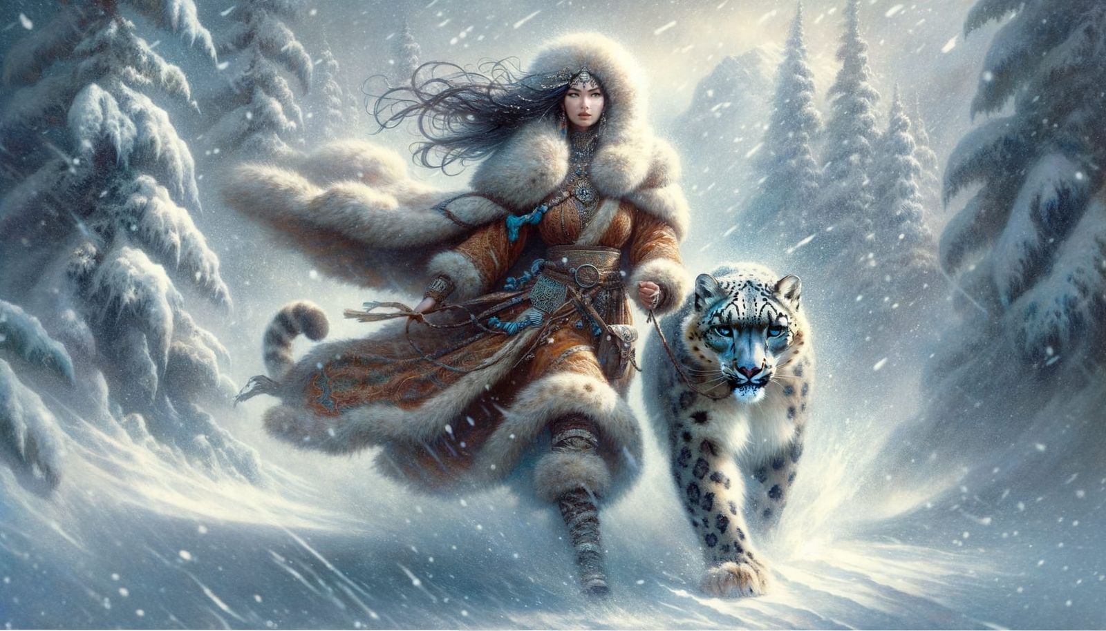 Warrior Woman Embodies Winter Wonderland
