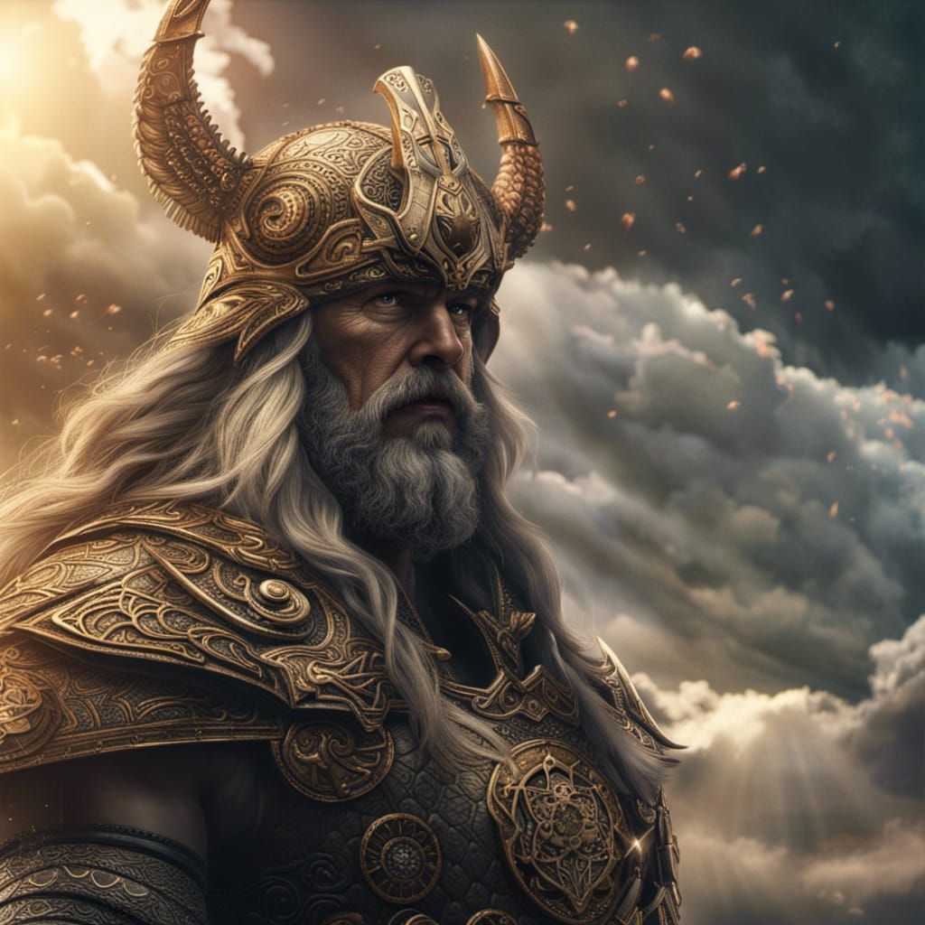 Epic Norse God Porr Digital Painting