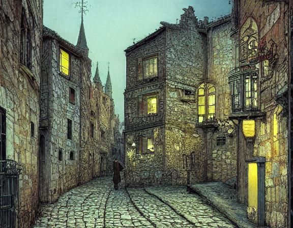 Portuguese Alley in the Style of Grimshaw and Adolfsson