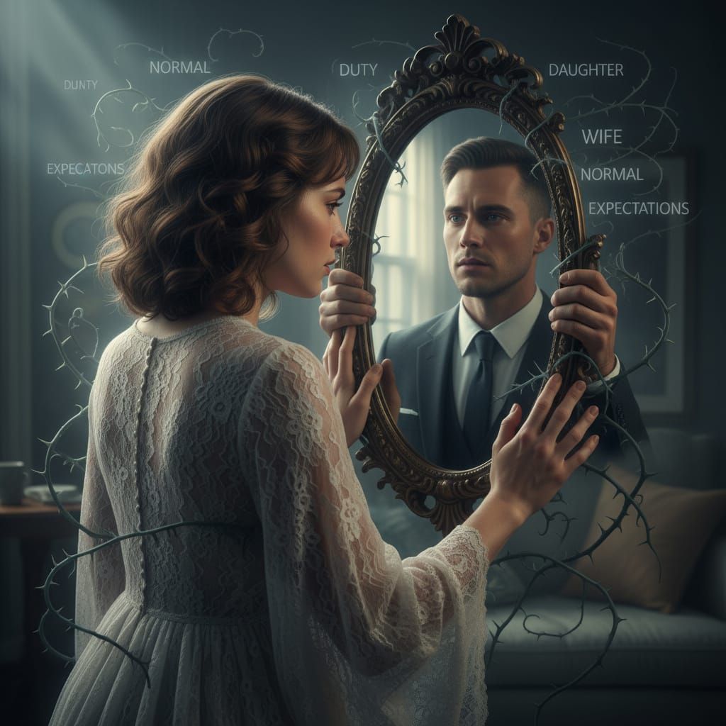 Woman Sees Man in Mirror, Secret Transition Desire