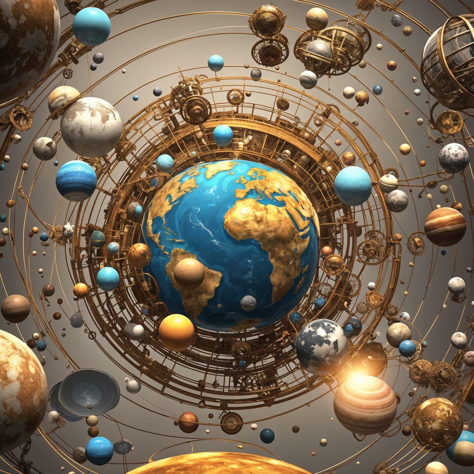 Chaotic Steampunk Solar System Orbits Earth