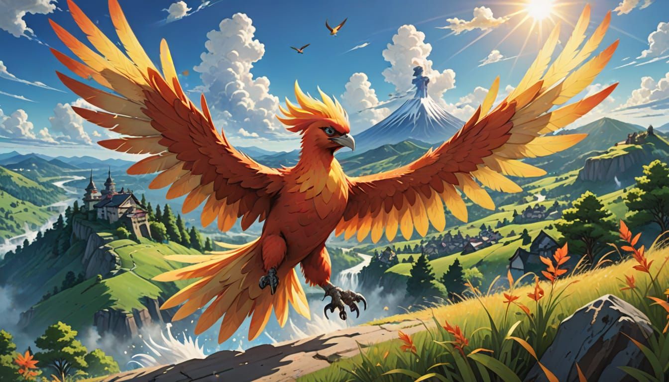 Majestic Moltres Soars High in Kanto Skies