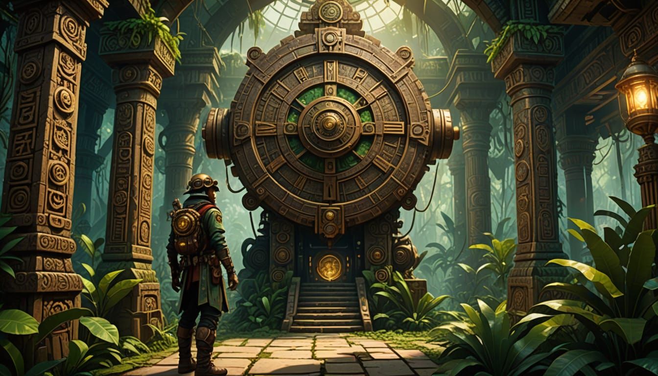 Steampunk Explorer Finds Maya Calendar in Jungle Temple