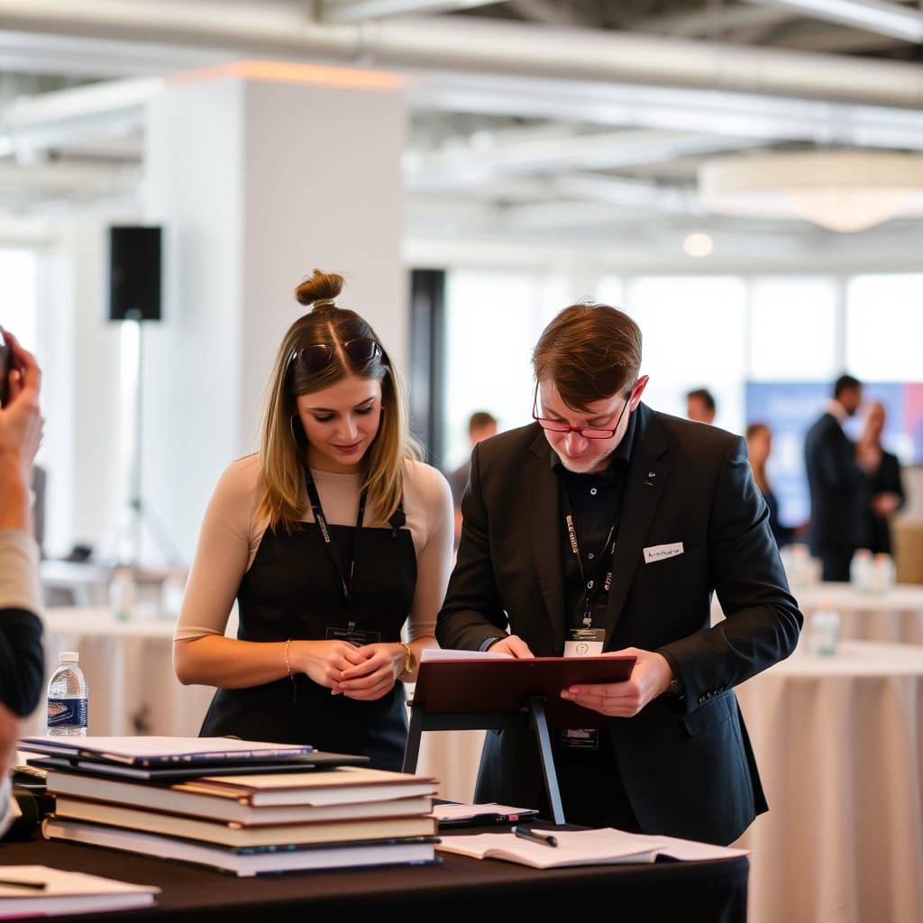 event planner working