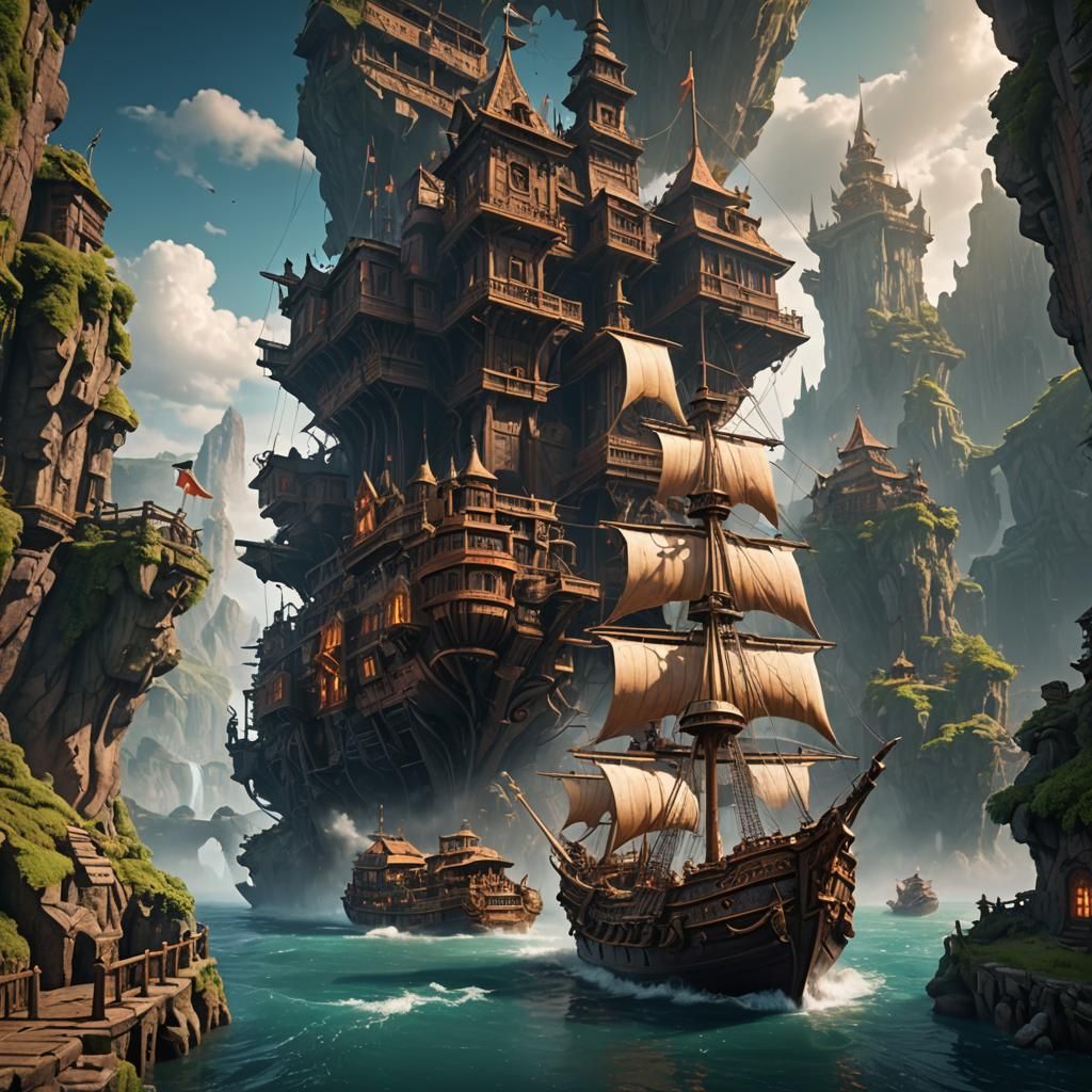 Fantastical Splash Screen Art in Deep Color