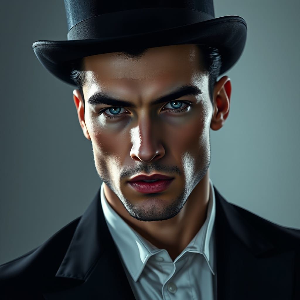 Ethereal Emperor in Dark Fantasy Attire