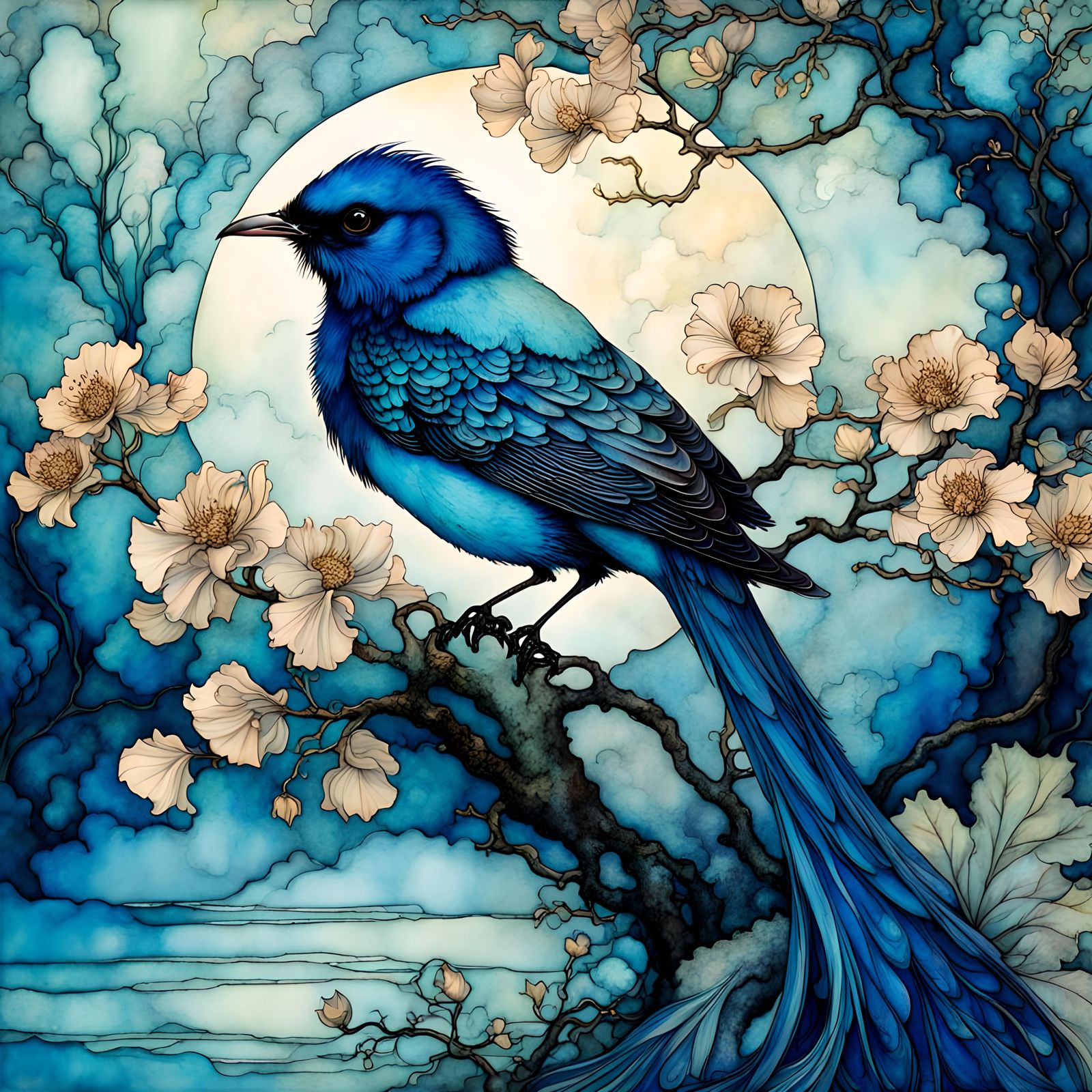 Diaphanous, fantasy background, alcohol ink, hyperdetailed, ...